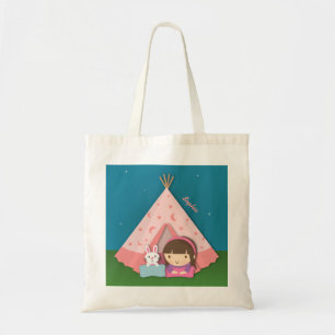 Tote Bag Teepee de camping fille Tente Lapin