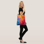Tote Bag Teintes de Nuages Abstraits Vibrants (Sur le modèle)
