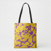 Tote Bag Teinture à tarte violette et jaune (Devant)