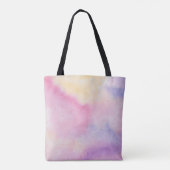 Tote Bag Teinture colorée bleu rose (Dos)