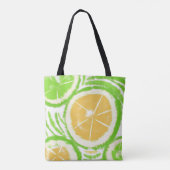 Tote Bag Teinture Tourbillon Abstrait Citron Vert (Dos)