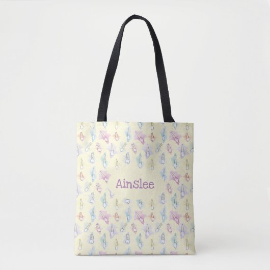 Tote Bag Teintures d'aquarelle personnalisées (Devant)