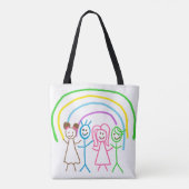 Tote Bag Télécharger des enfants Dessiner Transformer des e (Dos)