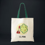 Tote Bag Téléphone cellulaire drôle Biologie jeu de science<br><div class="desc">Téléphone cellulaire Funny Biology Science Pun dispose d'une mignonne cellule unique à l'aide d'un téléphone vintage. Funny Pun cadeau pour la famille et les amis qui aiment la biologie,  les téléphones portables et les puns.</div>