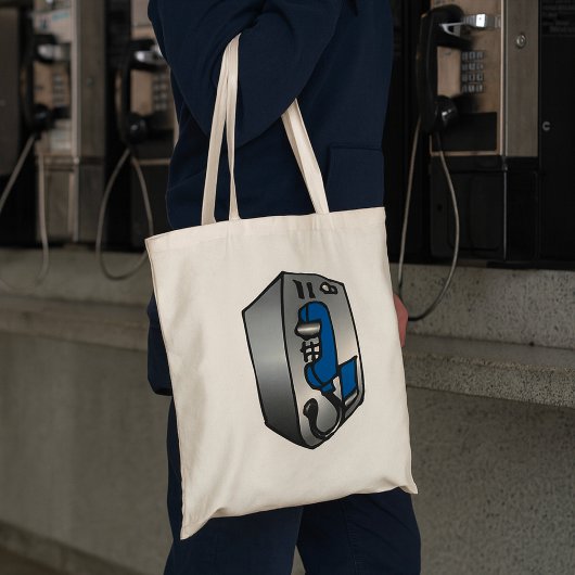 Tote Bag Téléphone Payphone bleu