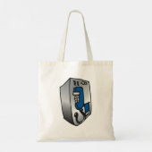 Tote Bag Téléphone Payphone bleu (Dos)