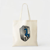 Tote Bag Téléphone Payphone bleu (Devant)