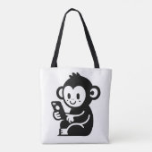 Tote Bag Téléphone singe (Dos)
