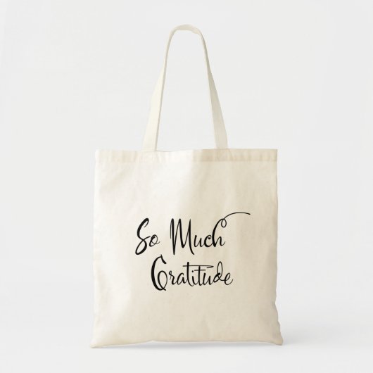 Tote Bag Tellement de gratitude Typographie de script moder (Devant)