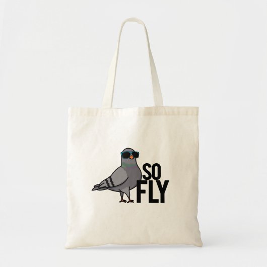 Tote Bag Tellement Fly Drôle Cool Pigeon Pun (Devant)