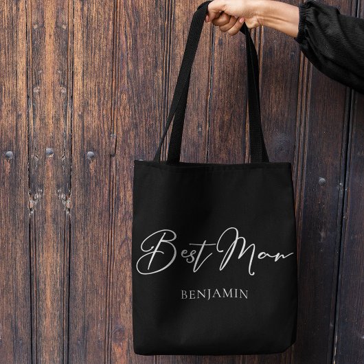 Tote Bag Témoin de mariage chic personnalisé minimaliste