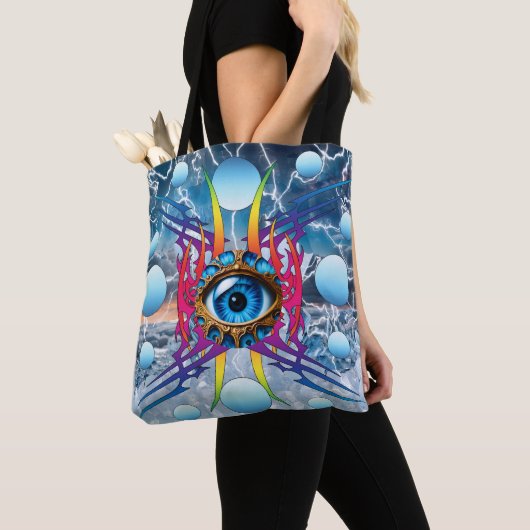 Tote Bag Tempête électrique (De près)