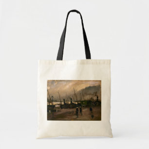 Tote Bag Tempête portuaire des pêcheurs d'Amsterdam par Vin