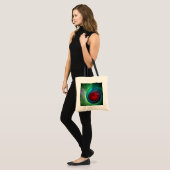 Tote Bag Tempête rouge Floral Art moderne Abstrait Motif co (Devant (modèle))