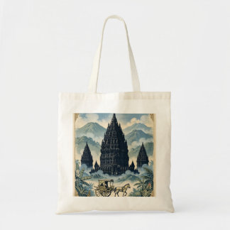 Tote Bag Temple hindou vintage de Prambanan Java Indonésie