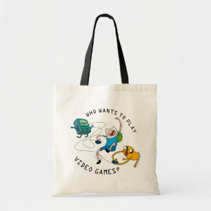 Tote Bag Temps d'aventure   Finn & Jake Jouer avec BMO