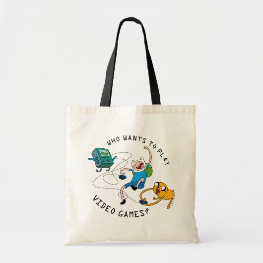 Tote Bag Temps d'aventure | Finn & Jake Jouer avec BMO (Devant)