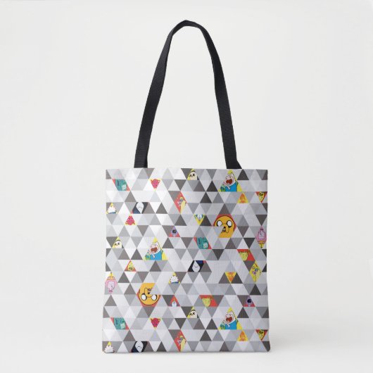 Tote Bag Temps d'aventure | Motif de caractères triangulair (Devant)