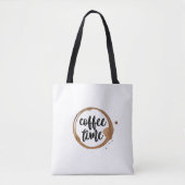 Tote Bag Temps de café fourre-tout (Devant)
