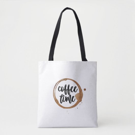 Tote Bag Temps de café fourre-tout (Devant)