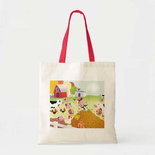 Tote Bag Temps de comptage - Ferme (Devant)