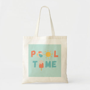 Tote Bag temps de la piscine. Plage de la piscine Tots & Sa