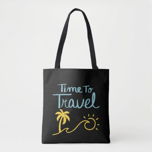 Tote Bag Temps De Voyage Plage (Devant)