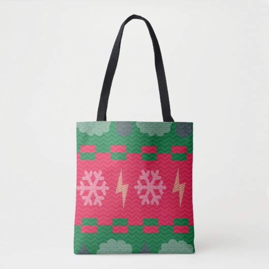 Tote Bag Temps du pull de Noël Humour Amusant (Devant)