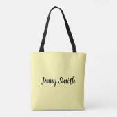 Tote Bag Temps été mou Jaune doux (Dos)