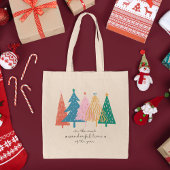 Tote Bag Temps le plus merveilleux Noël Arbre vacances