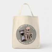 Tote Bag Tempus Fugit Skeleton Memento Mori Hourglass (Devant)