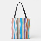 Tote Bag Tendance moderne à rayures du milieu du siècle (Dos)