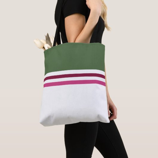 Tote Bag Tendance moderne élégant simple rayures rayé (De près)