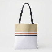Tote Bag Tendance moderne rétro Rayures rayé (Devant)