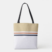Tote Bag Tendance moderne rétro Rayures rayé (Dos)