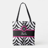Tote Bag Tendance Monogram Zebra Stripes (Dos)