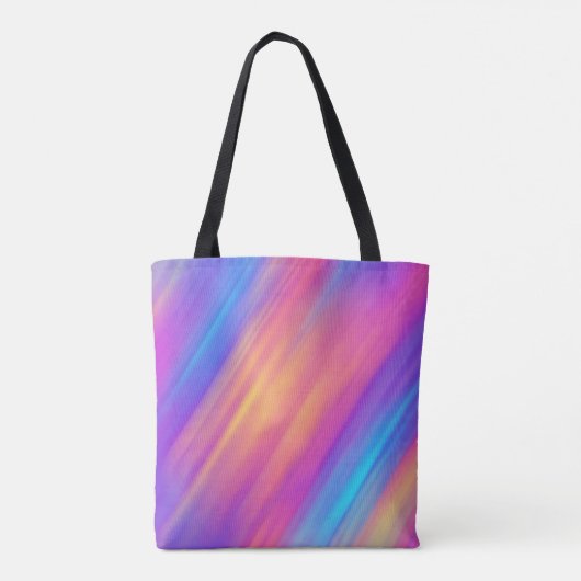 Tote Bag Tendance Neon bleu clair rose jaune Abstrait (Dos)