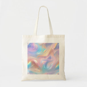 Tote Bag Tendance pastel rose bleu jaune abstrait vagues