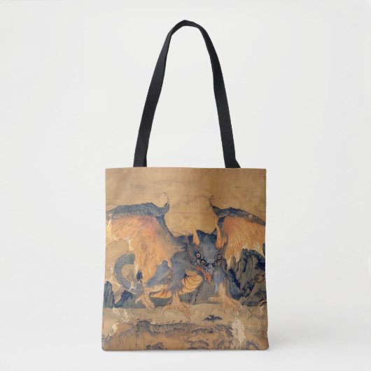 Tote Bag Tengu japonais à quatre yeux (Devant)