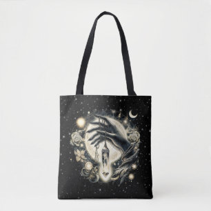 Tote Bag Tenir à la main un cristal sous le clair de lune