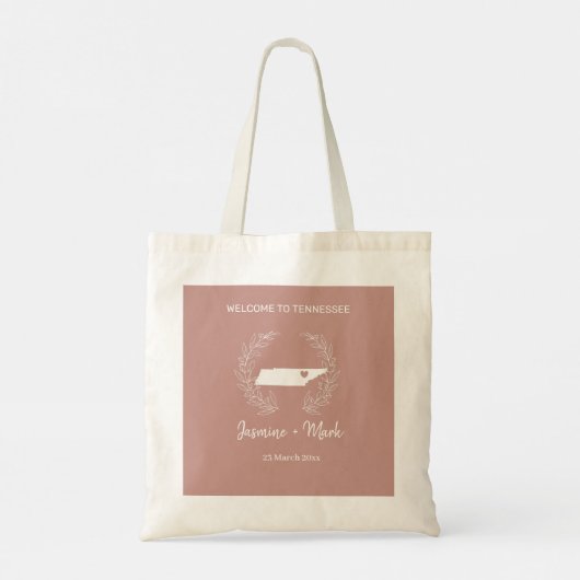 Tote Bag Tennessee Destination Mariage Bienvenue (Dos)