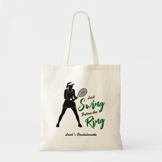 Tote Bag Tennis Bachelorette Last Swing Before the Ring (Devant)