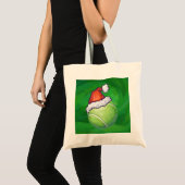 Tote Bag Tennis Ball Christmas Green (Devant (produit))