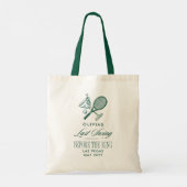 Tote Bag Tennis Dernier Swing avant l'enterrement de vie de (Dos)