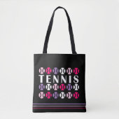 Tote Bag Tennis rose et 💜 violet 🎾 (Devant)