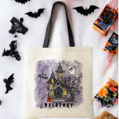 Tote Bag Tente Halloween Trick Traite Haunted House Purple