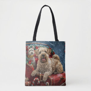 Tote Bag Tenter Wheaten de Noël Festif