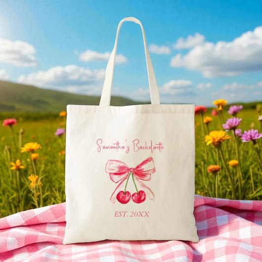 Tote Bag Tenue de fête de demoiselle d'honneur Coquette Ros