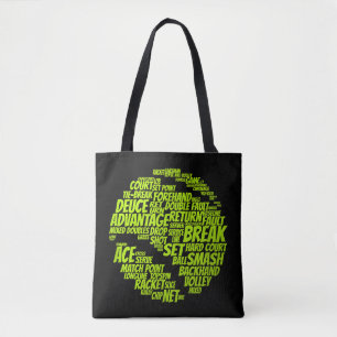 Tote Bag Termes Tennis Joueur De Tennis Jouer Tennis Ball