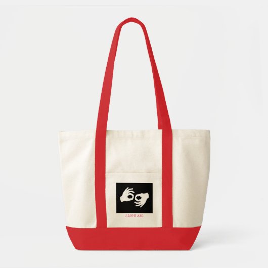 Tote Bag terp, J'AIME L'ASL (Devant)